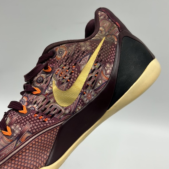 NIKE KOBE IX 9 EM SILK MENS SIZE 9.5 ATHLETIC SHOES GOLD PURPLE - Picture 9 of 12